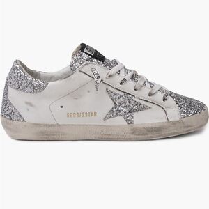Authentic Golden Goose superstar glitter low top sneaker size 6/ 36 EU